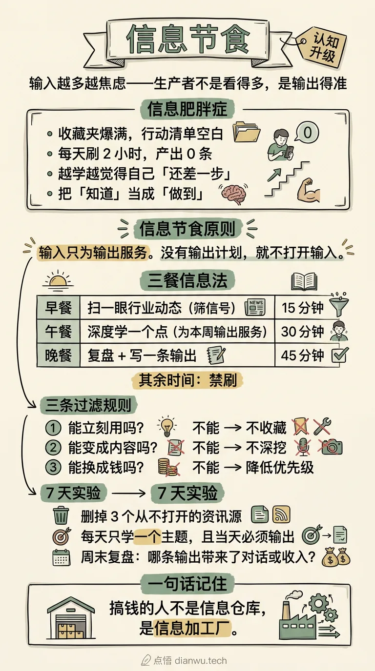 信息节食 · 手绘信息图