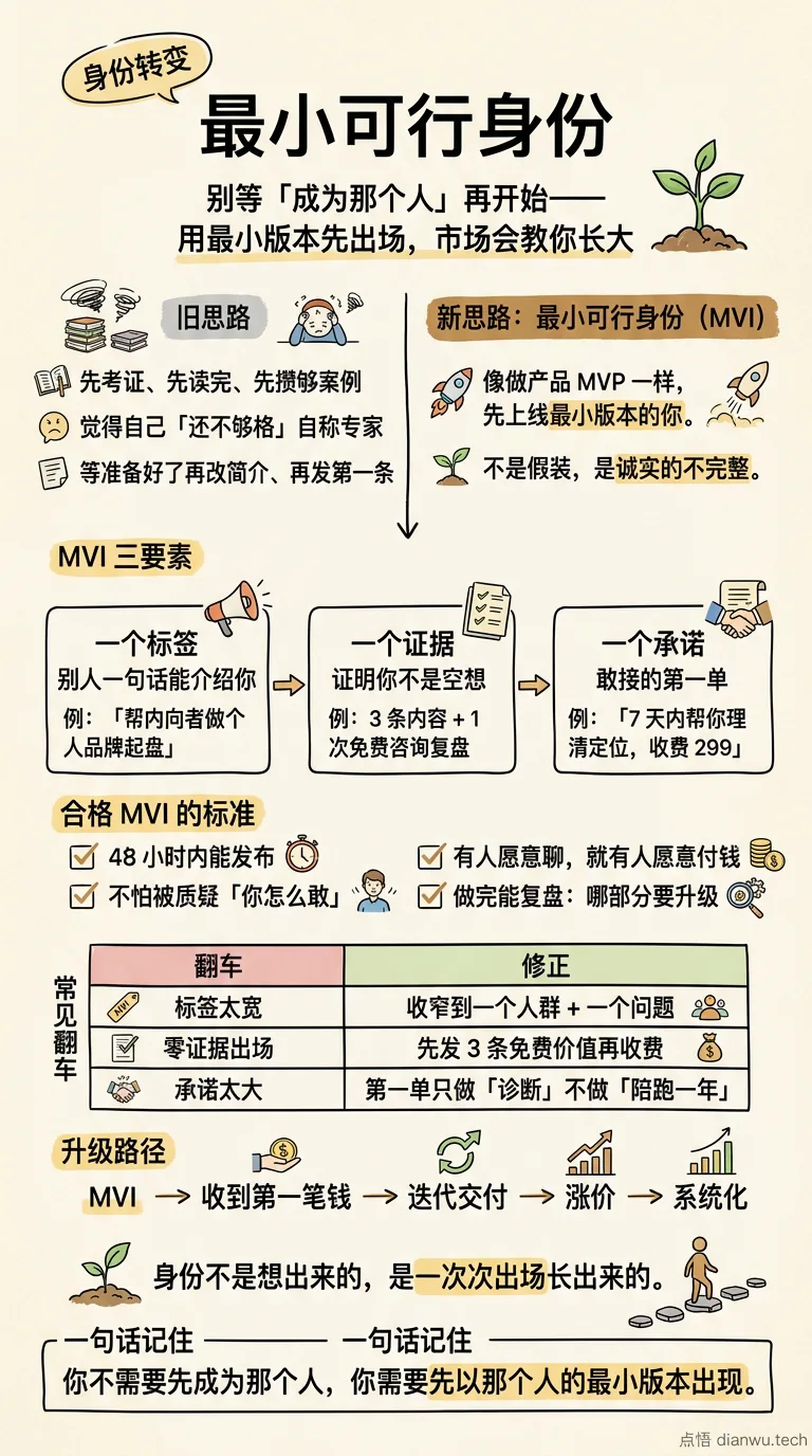 最小可行身份 · 手绘信息图
